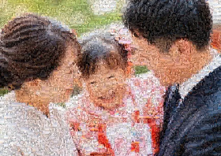 お子さまの写真から組み上げた作品