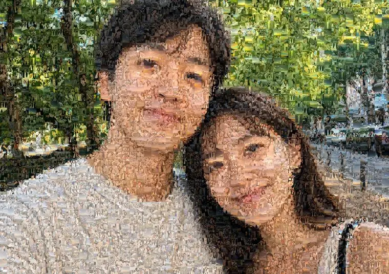 ふたりの写真から組み上げた作品